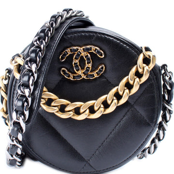 19 Round Clutch W/ Chain Lambskin 30M