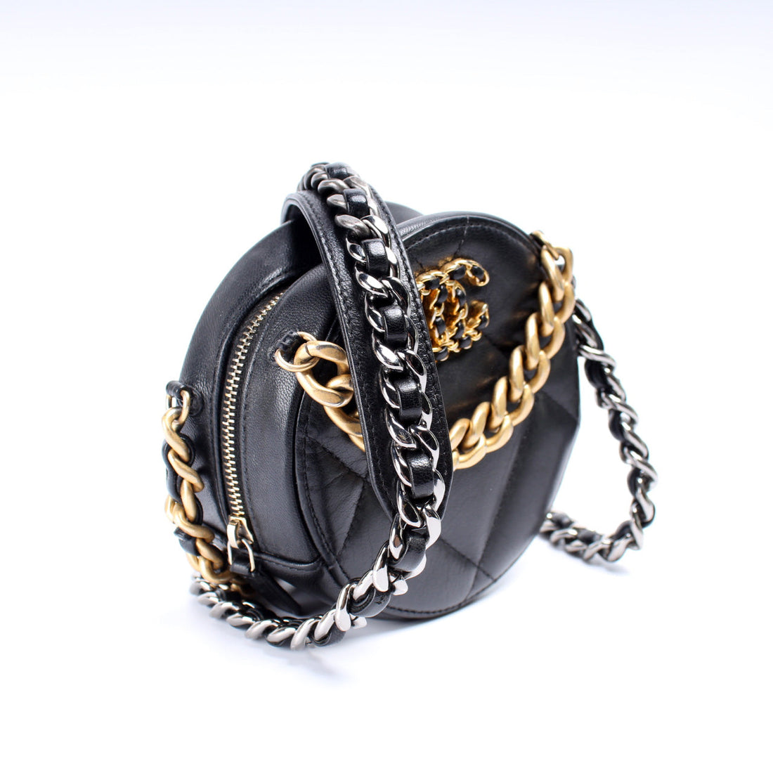 19 Round Clutch W/ Chain Lambskin 30M