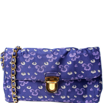 Nylon Jacquard Crossbody Clutch