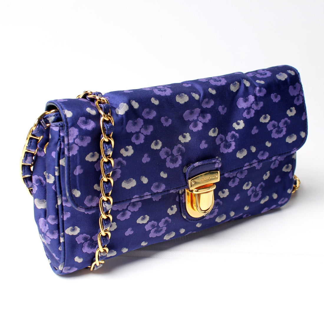 Nylon Jacquard Crossbody Clutch