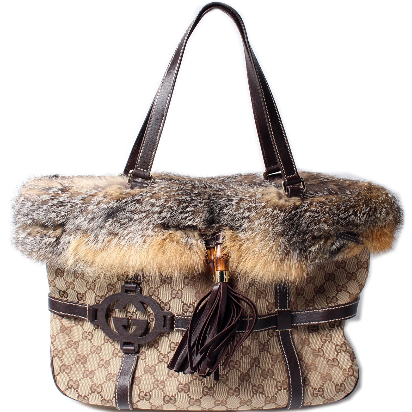 181498 GG Canvas Fur Royal Tote