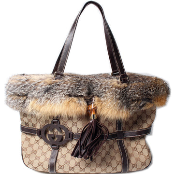 181498 GG Canvas Fur Royal Tote