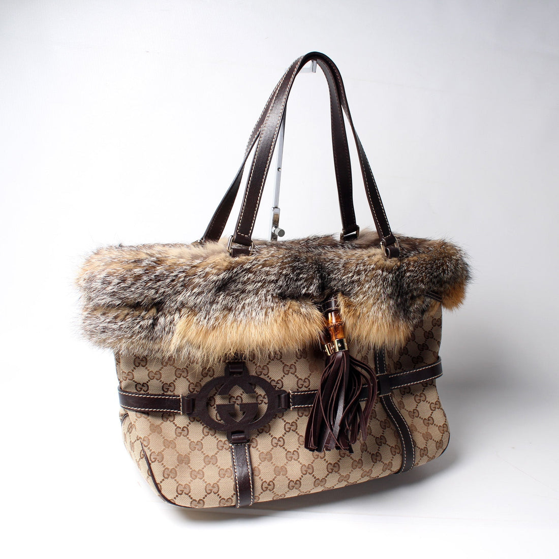 181498 GG Canvas Fur Royal Tote