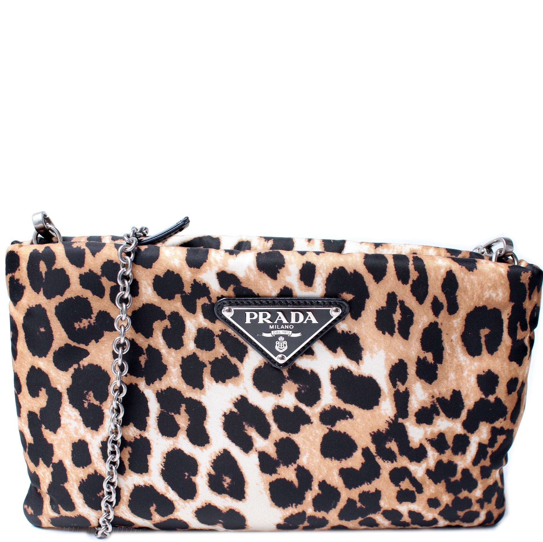 Padded Nylon Pochette Clutch