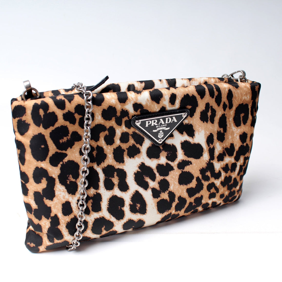 Padded Nylon Pochette Clutch