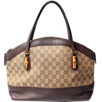 339002 GG Bamboo Canvas Shoulder Bag