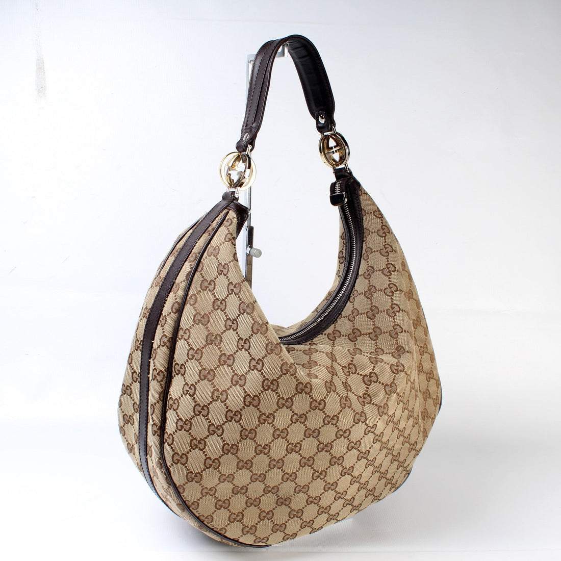 232945 GG Canvas Twins Hobo Large