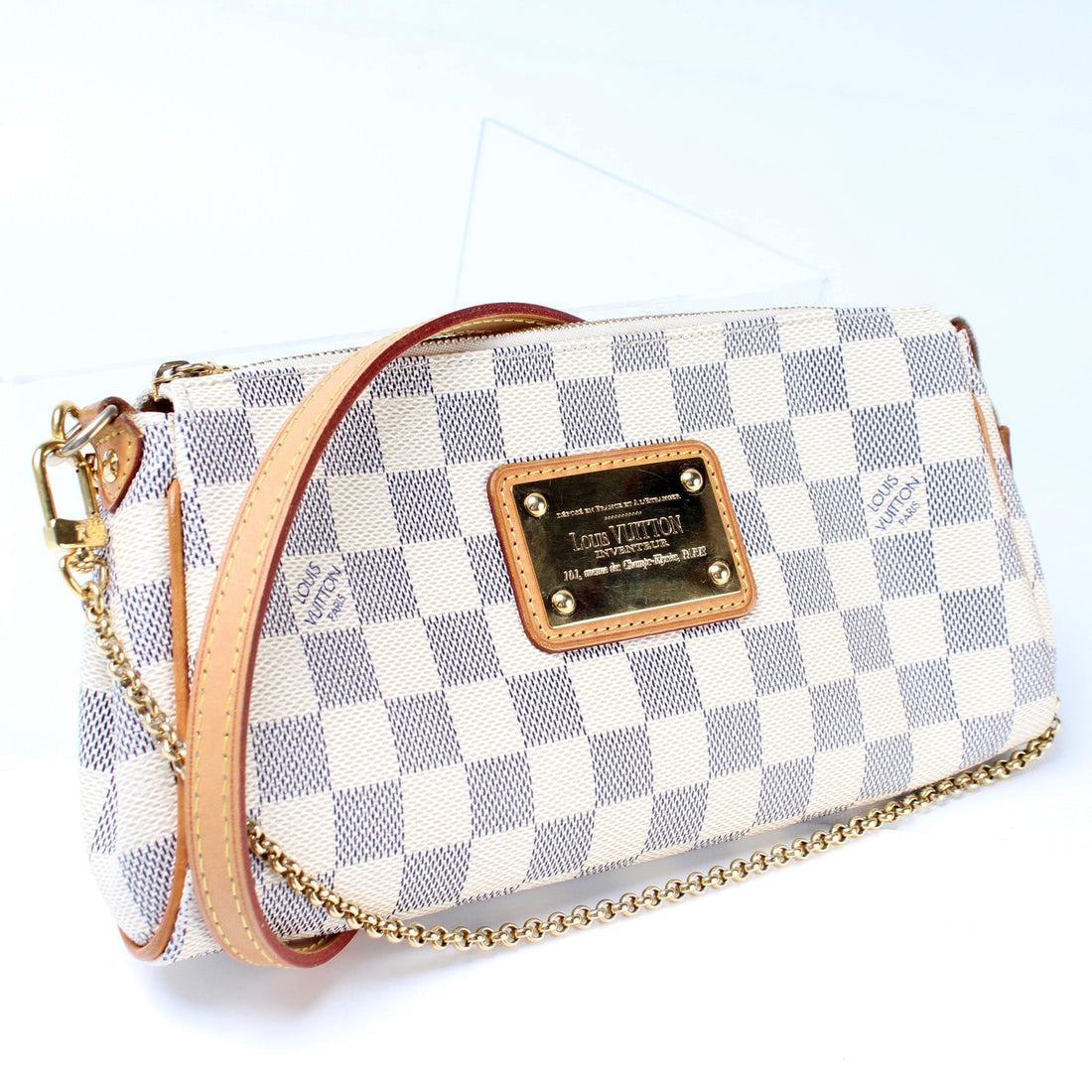 Eva Clutch Damier Azur