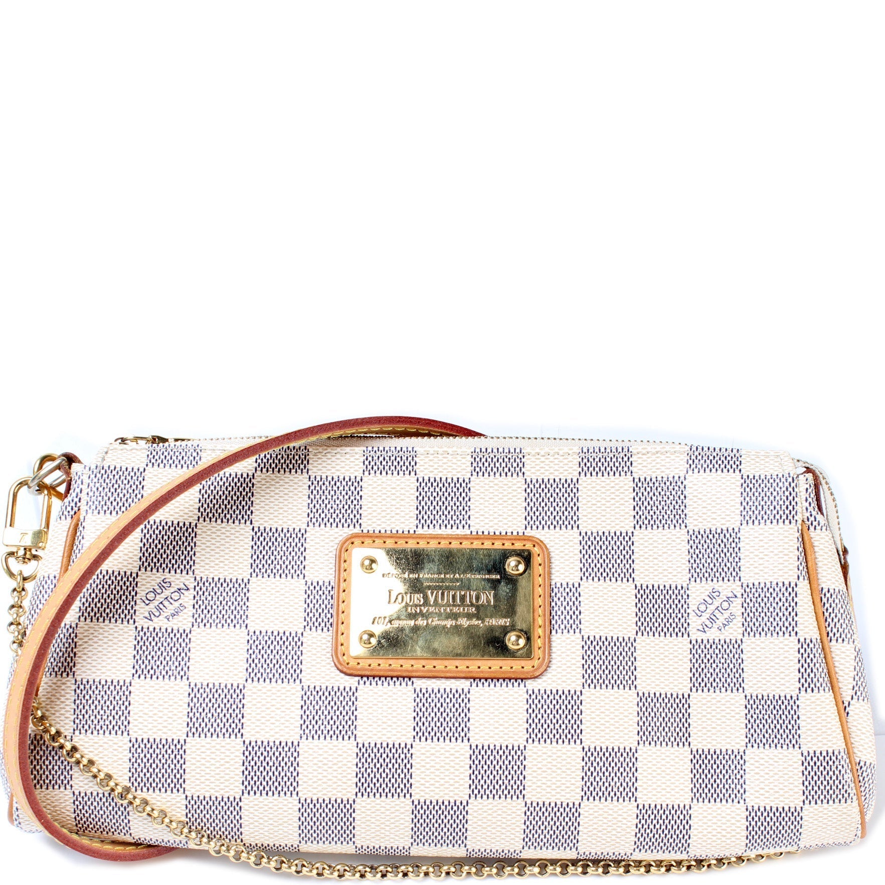 Eva Clutch Damier Azur