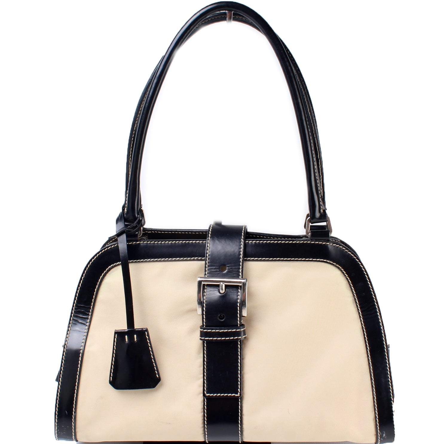 Nylon Top Handle Shoulder Bag