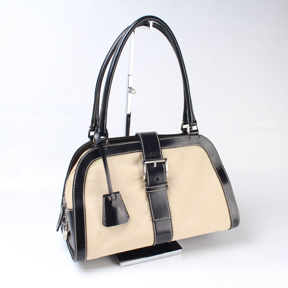 Nylon Top Handle Shoulder Bag