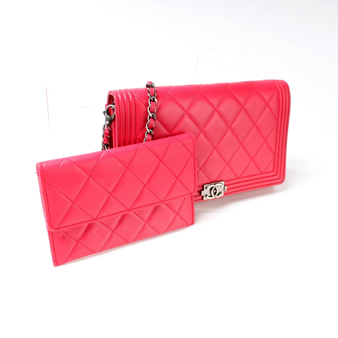 Boy Clutch On Short Chain Lambskin