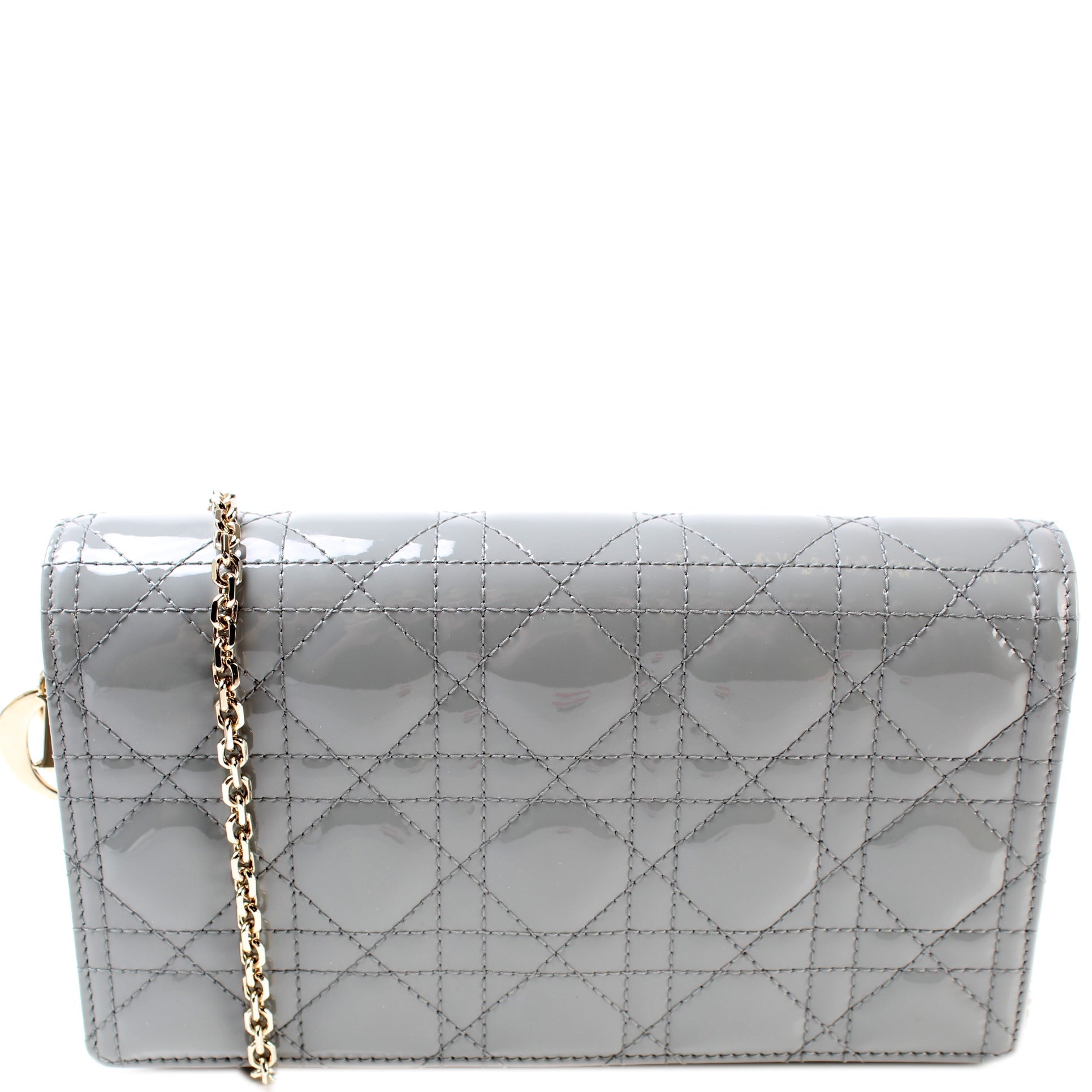 Lady Dior Pouch Clutch Patent Cannage
