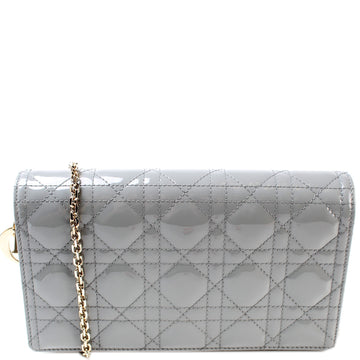 Lady Dior Pouch Clutch Patent Cannage