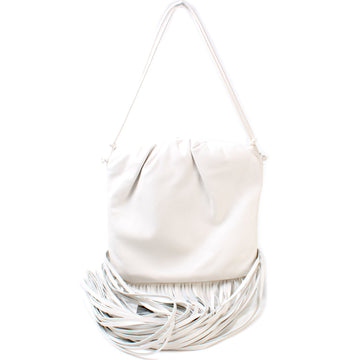 Fringe Leather Pouch Shoulder Bag