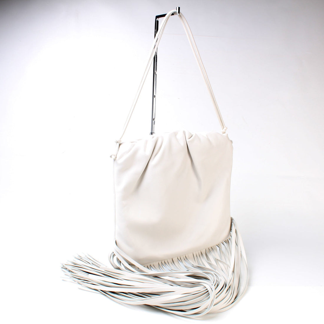 Fringe Leather Pouch Shoulder Bag