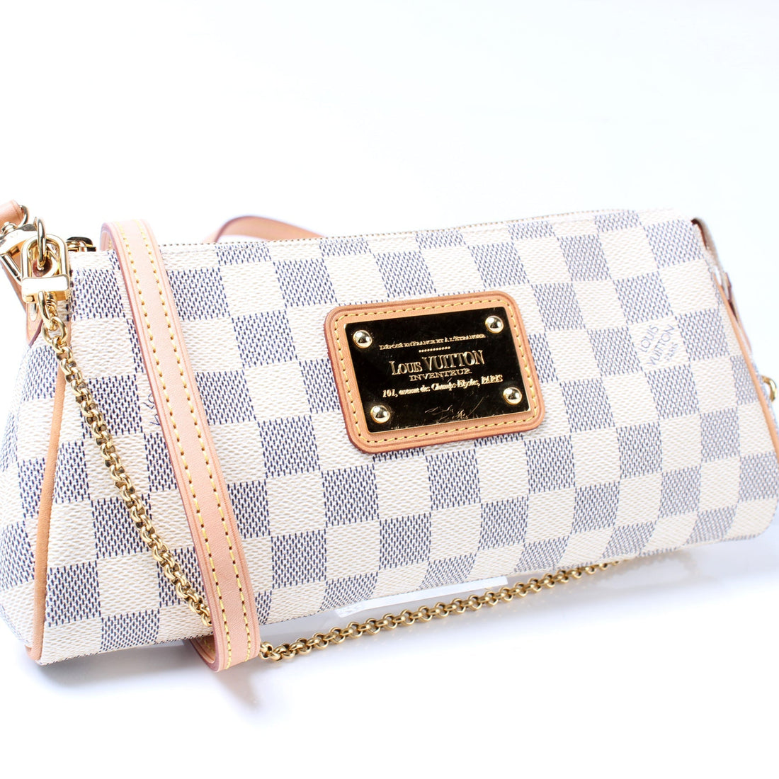 Eva Clutch Damier Azur