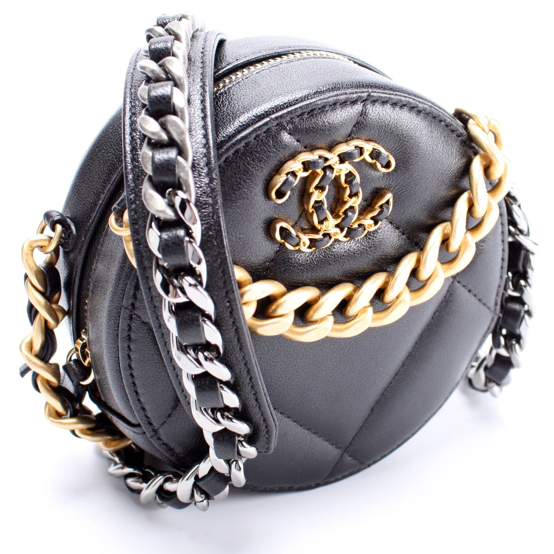 Chanel 19 Round Clutch Goatskin 29M