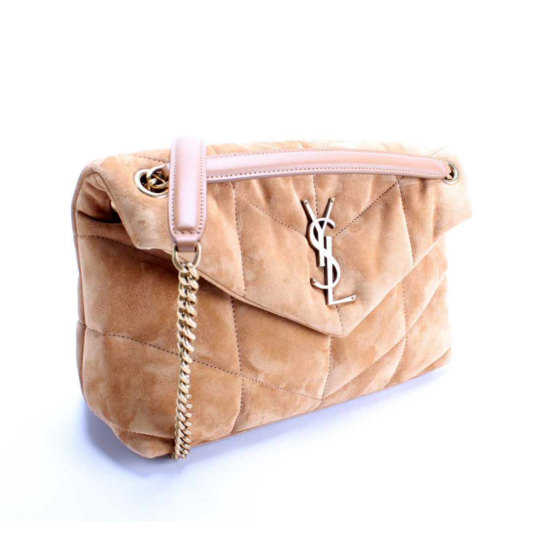 Puffer Quilted Small Suede