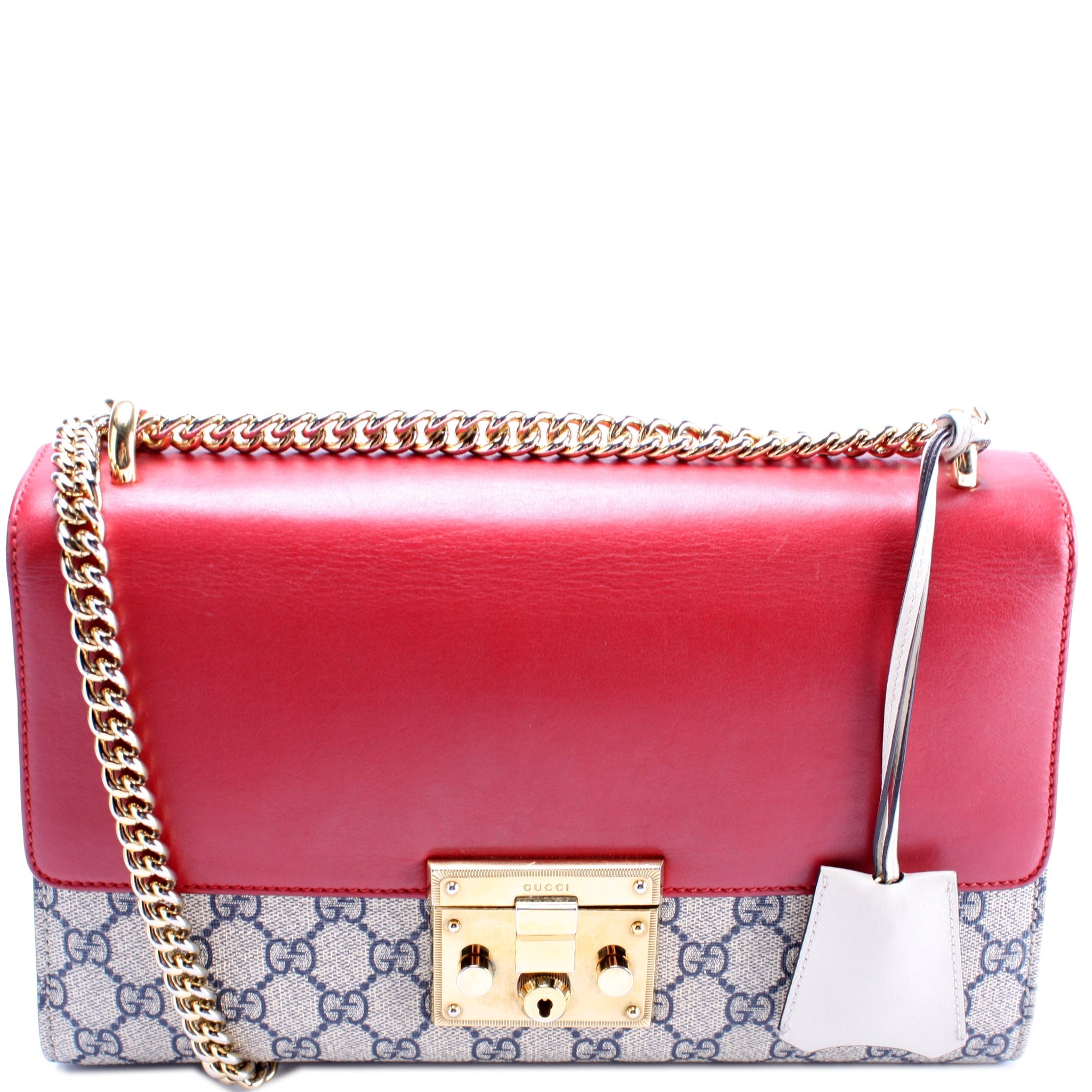 409486 Padlock GG Leather Shoulder Medium