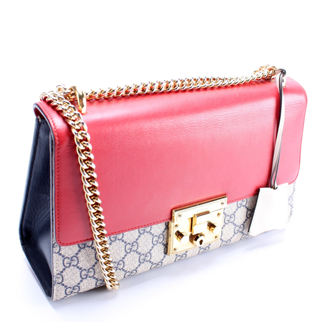 409486 Padlock GG Leather Shoulder Medium