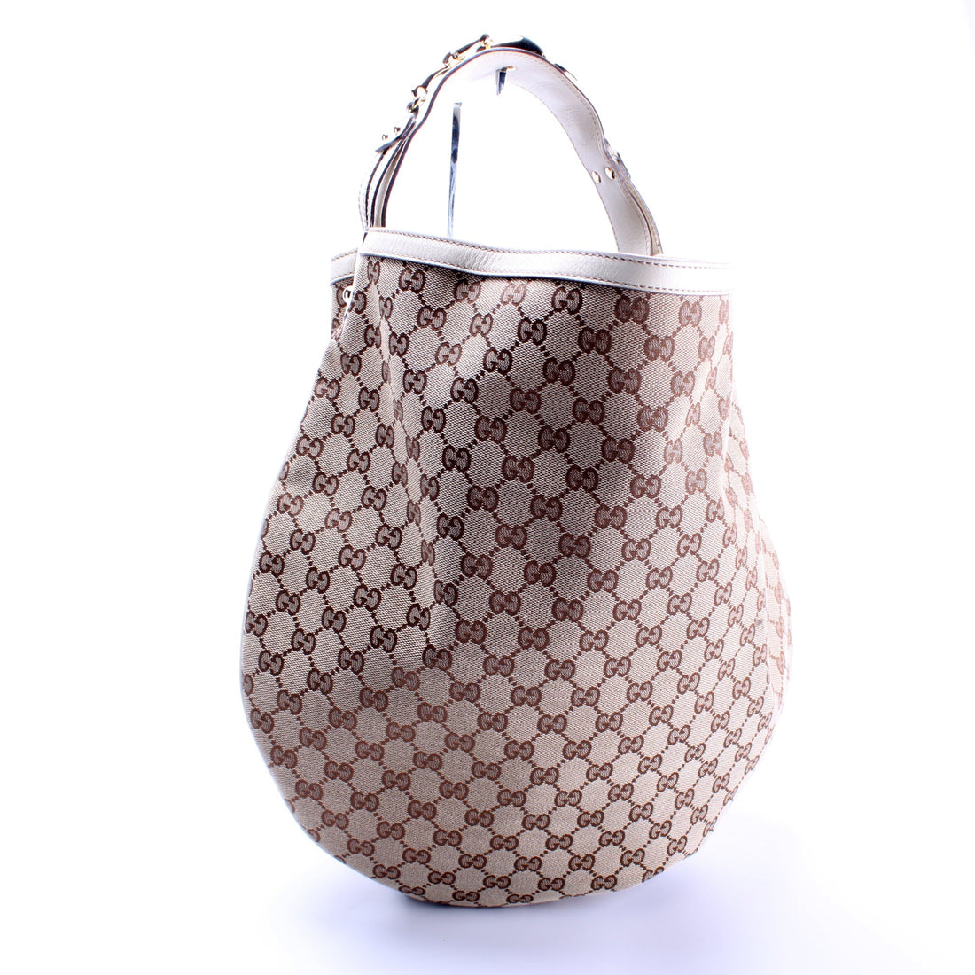 170014 GG Canvas Wave Horsebit Hobo