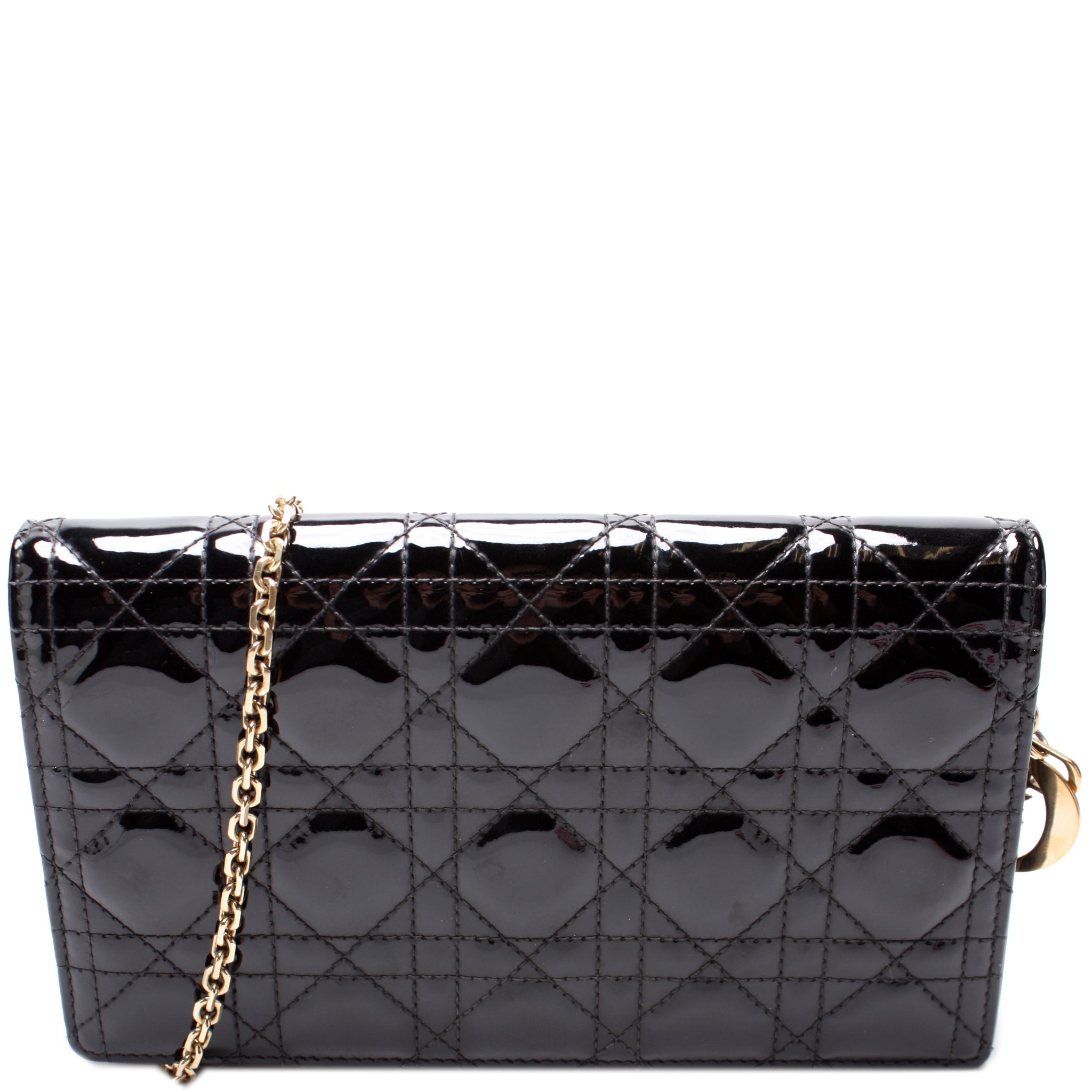 Lady Dior Pouch Clutch Patent Cannage