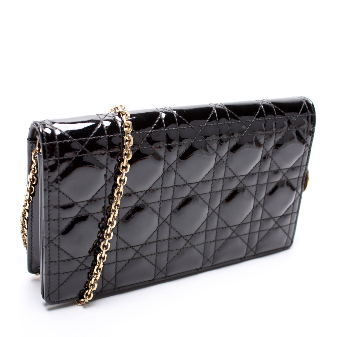 Lady Dior Pouch Clutch Patent Cannage