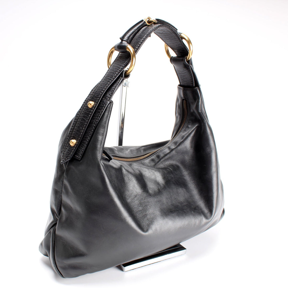 115867 Horsebit Leather Hobo