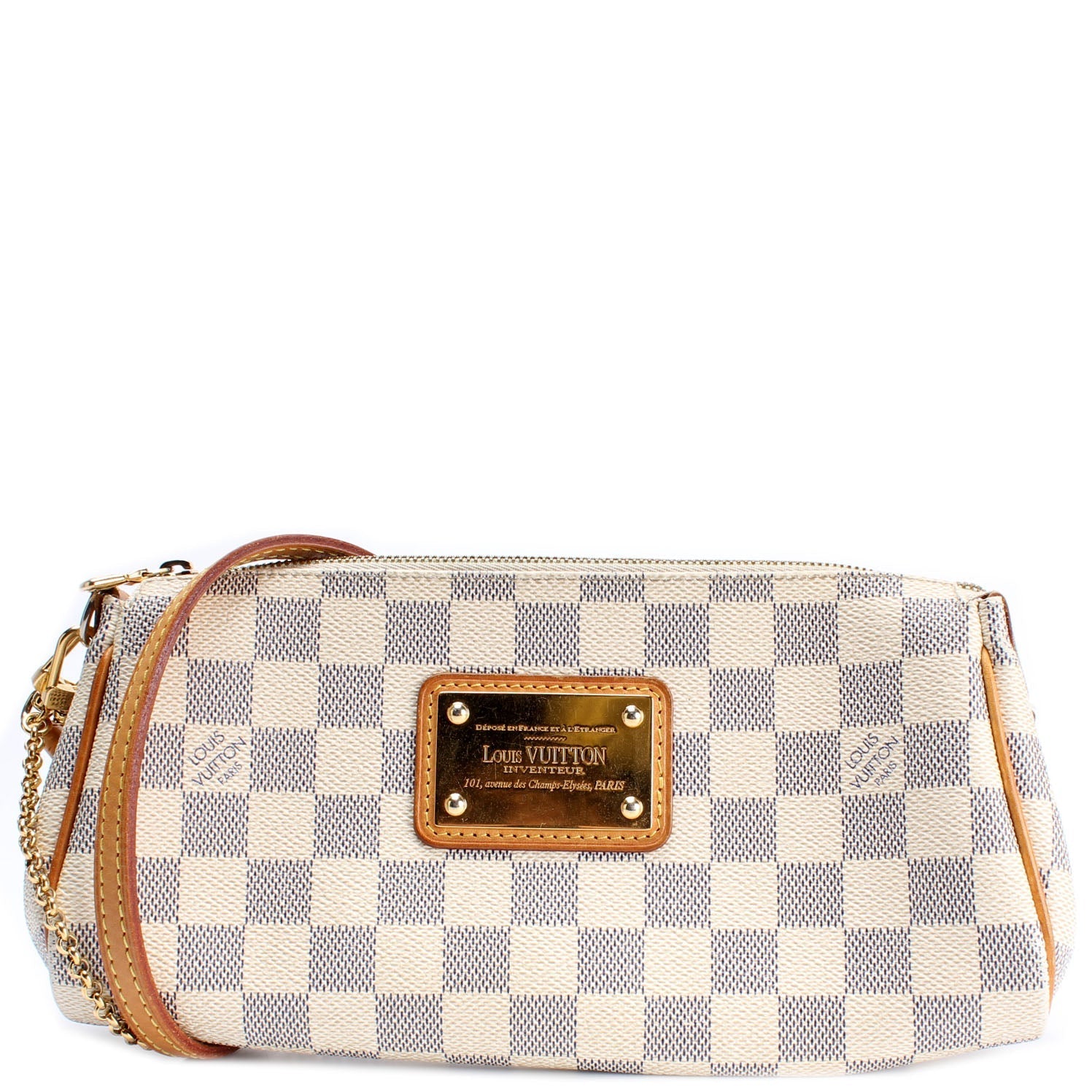 Eva Clutch Damier Azur