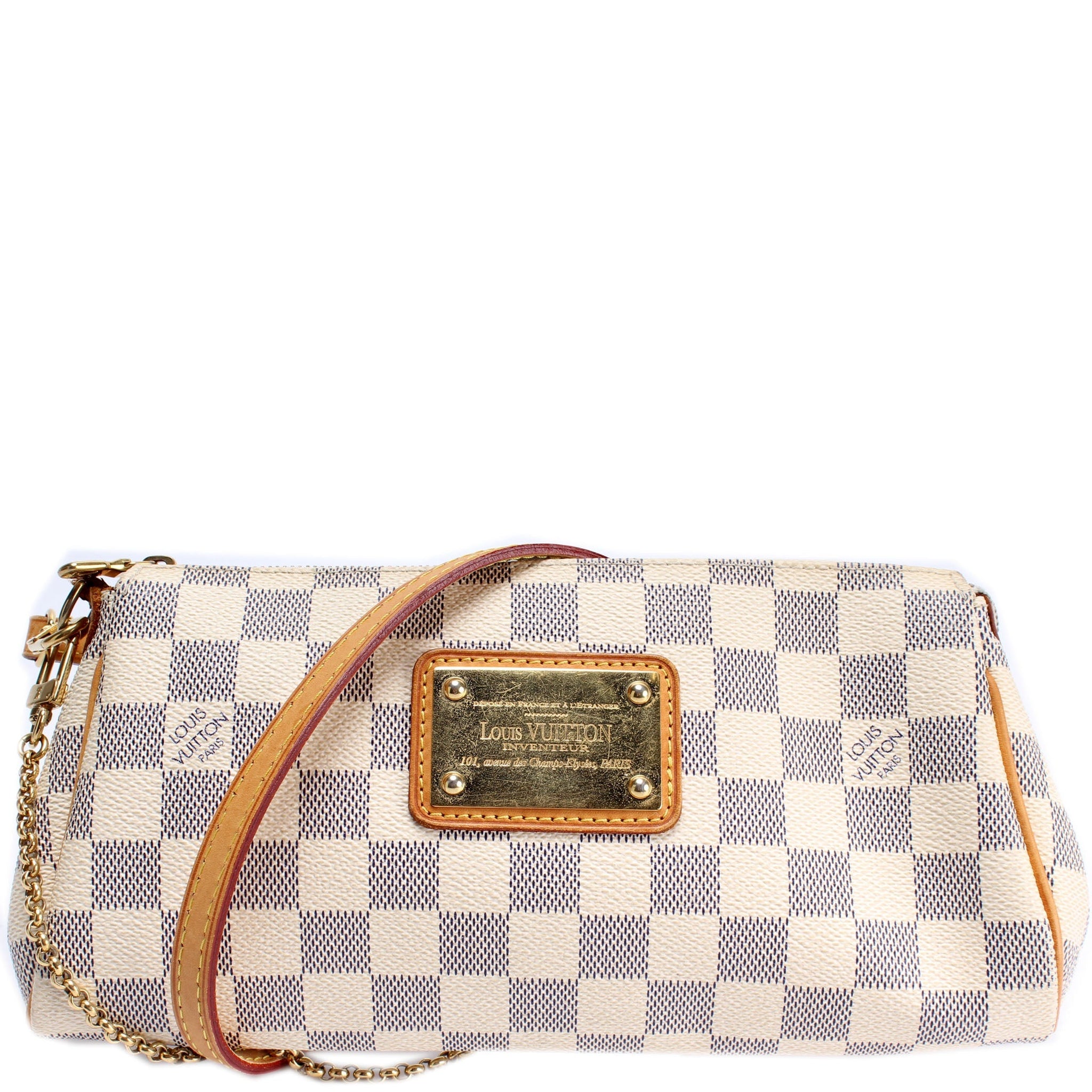 Eva Clutch Damier Azur