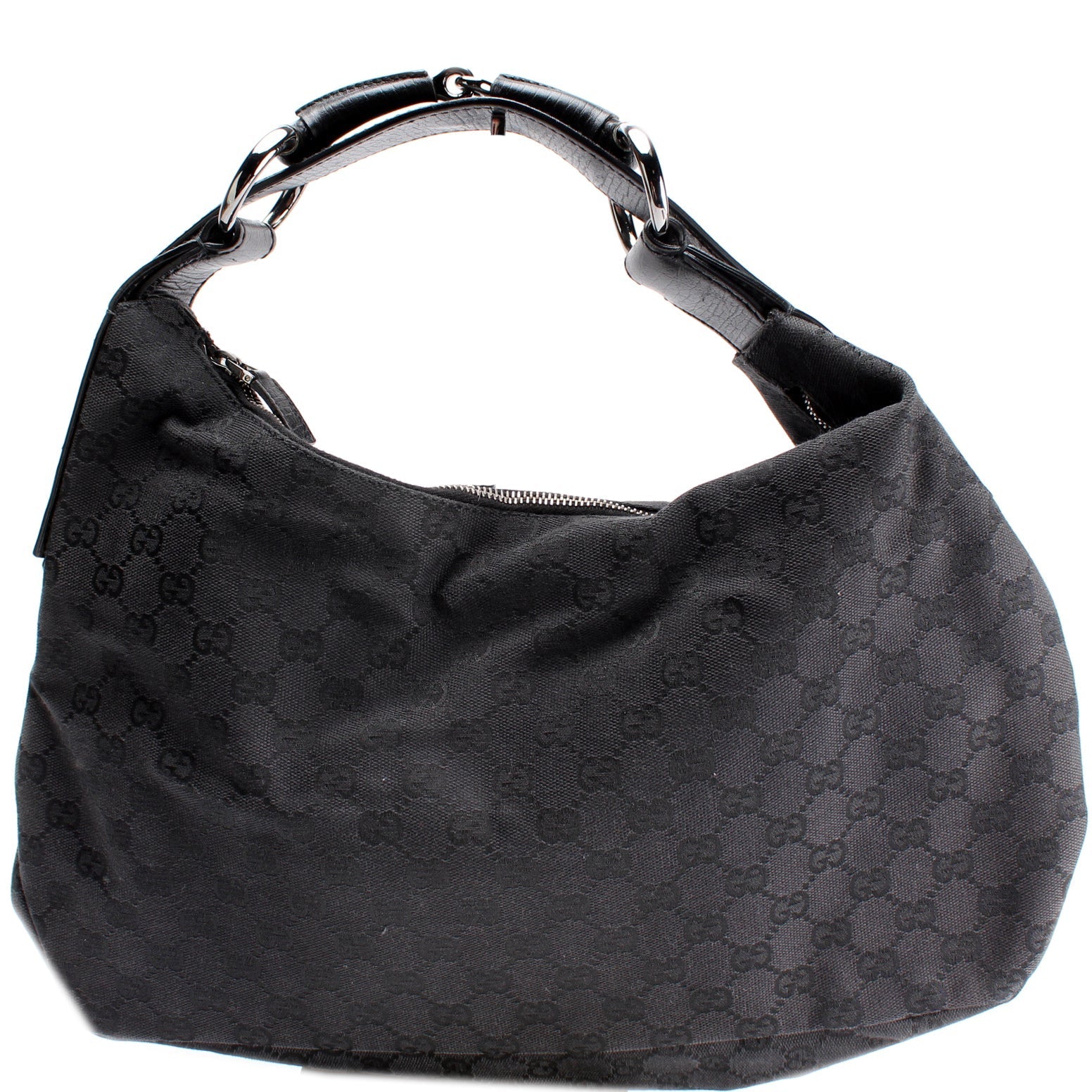 115867 Horsebit GG Canvas Hobo