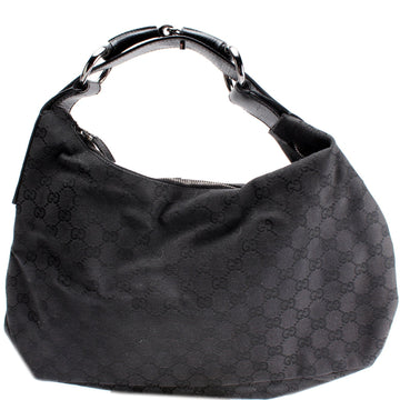 115867 Horsebit GG Canvas Hobo