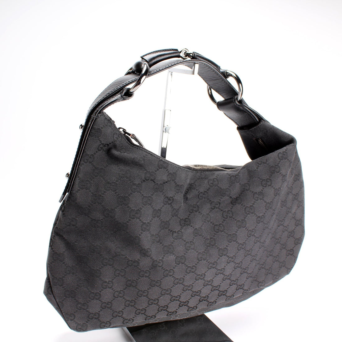 115867 Horsebit GG Canvas Hobo