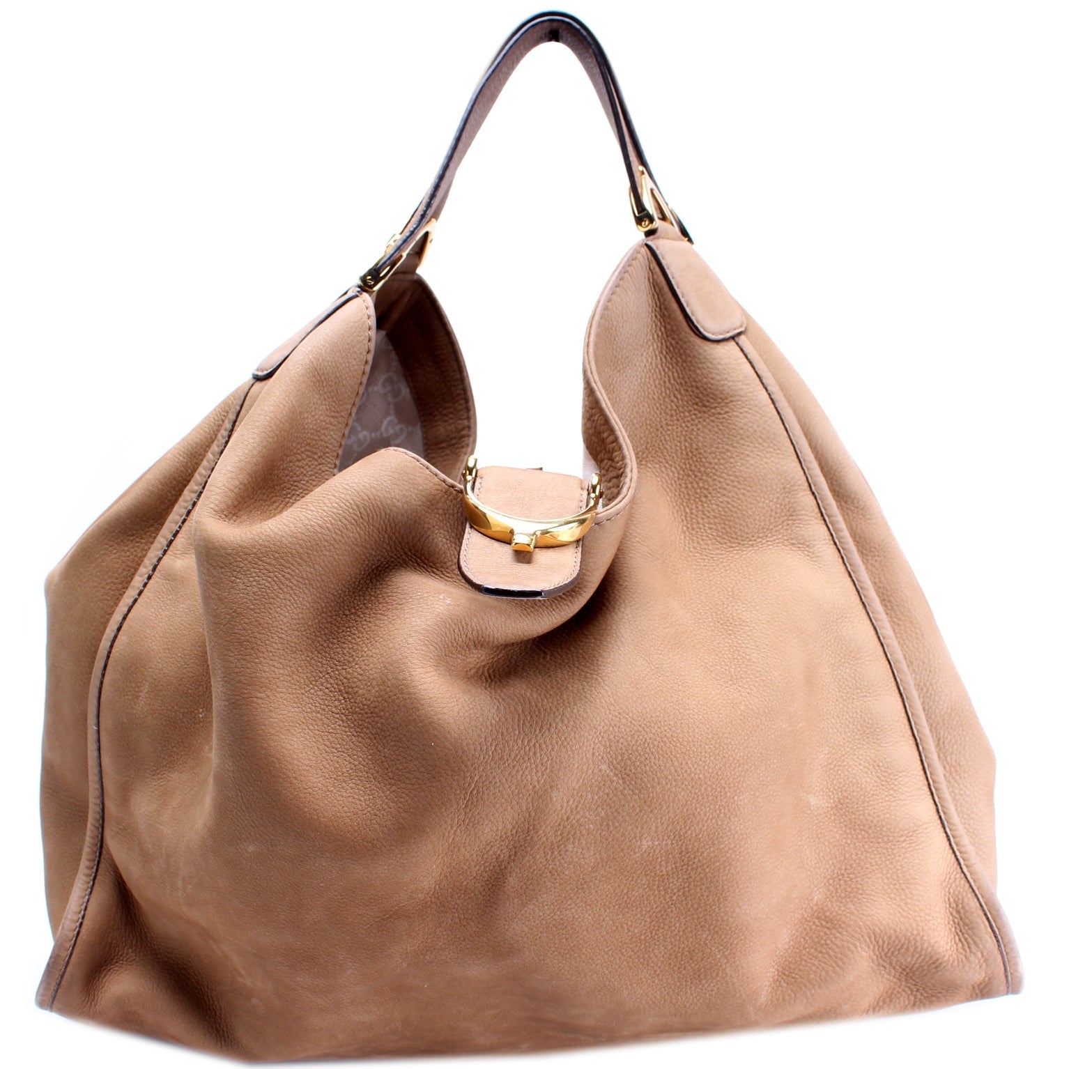 296855 Horsebit Large Hobo Nubuck