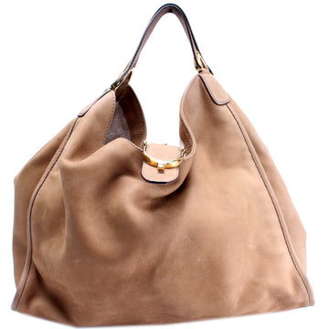 296855 Horsebit Large Hobo Nubuck