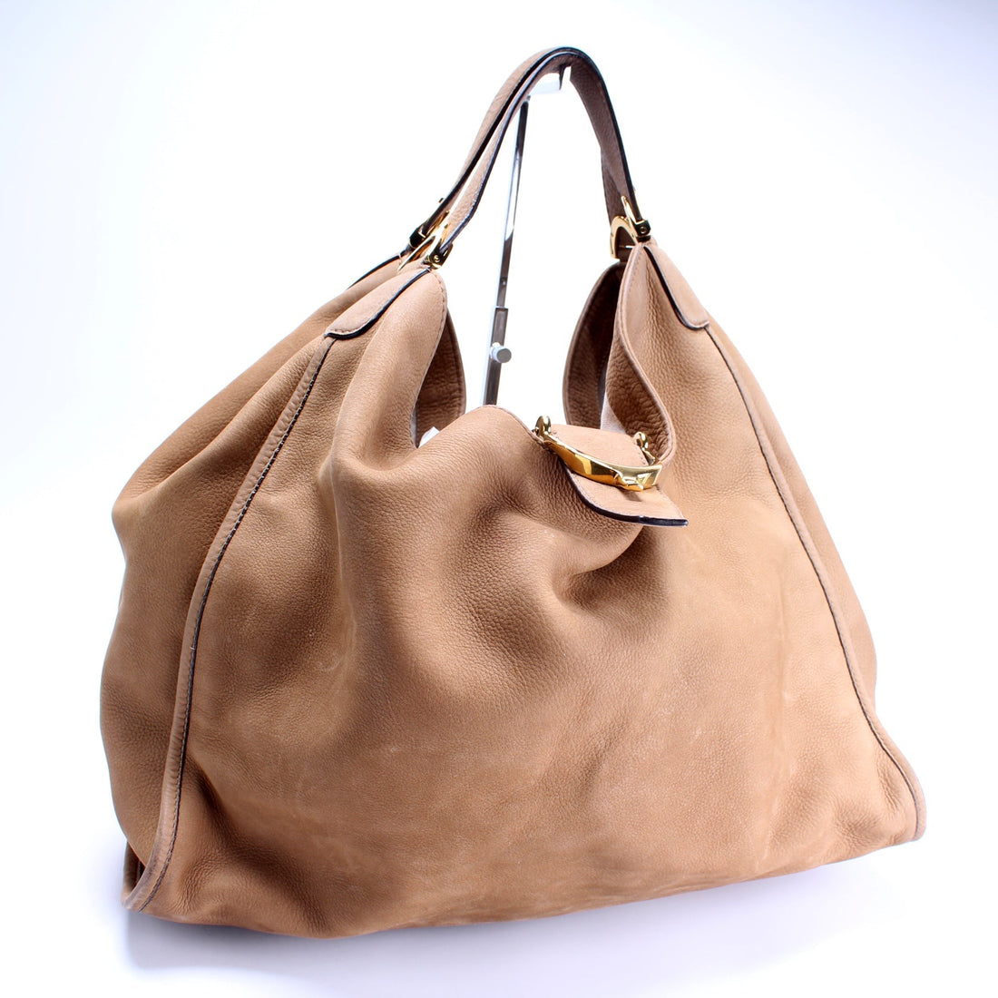 296855 Horsebit Large Hobo Nubuck