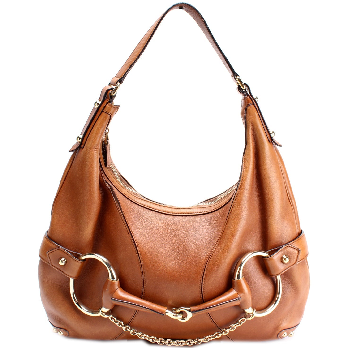 131026 Horsebit Leather Hobo