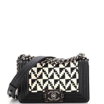 CHANEL Boy Flap Bag Woven Calfskin Small