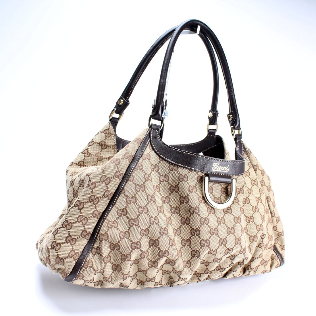 189835 GG Canvas Abbey D Ring Large Hobo