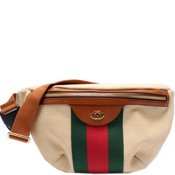 575082 Vintage Canvas Web Belt Bag