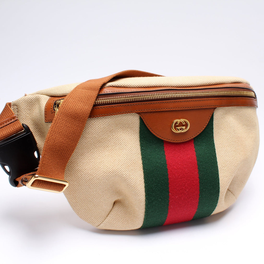 575082 Vintage Canvas Web Belt Bag