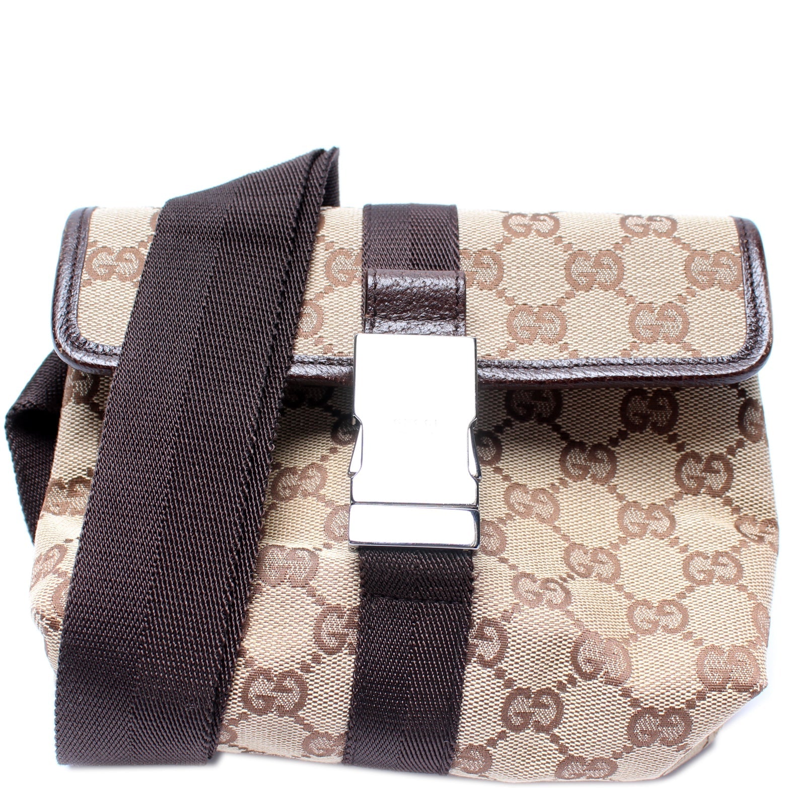 131236 GG Canvas Small Buckle Belt Bag
