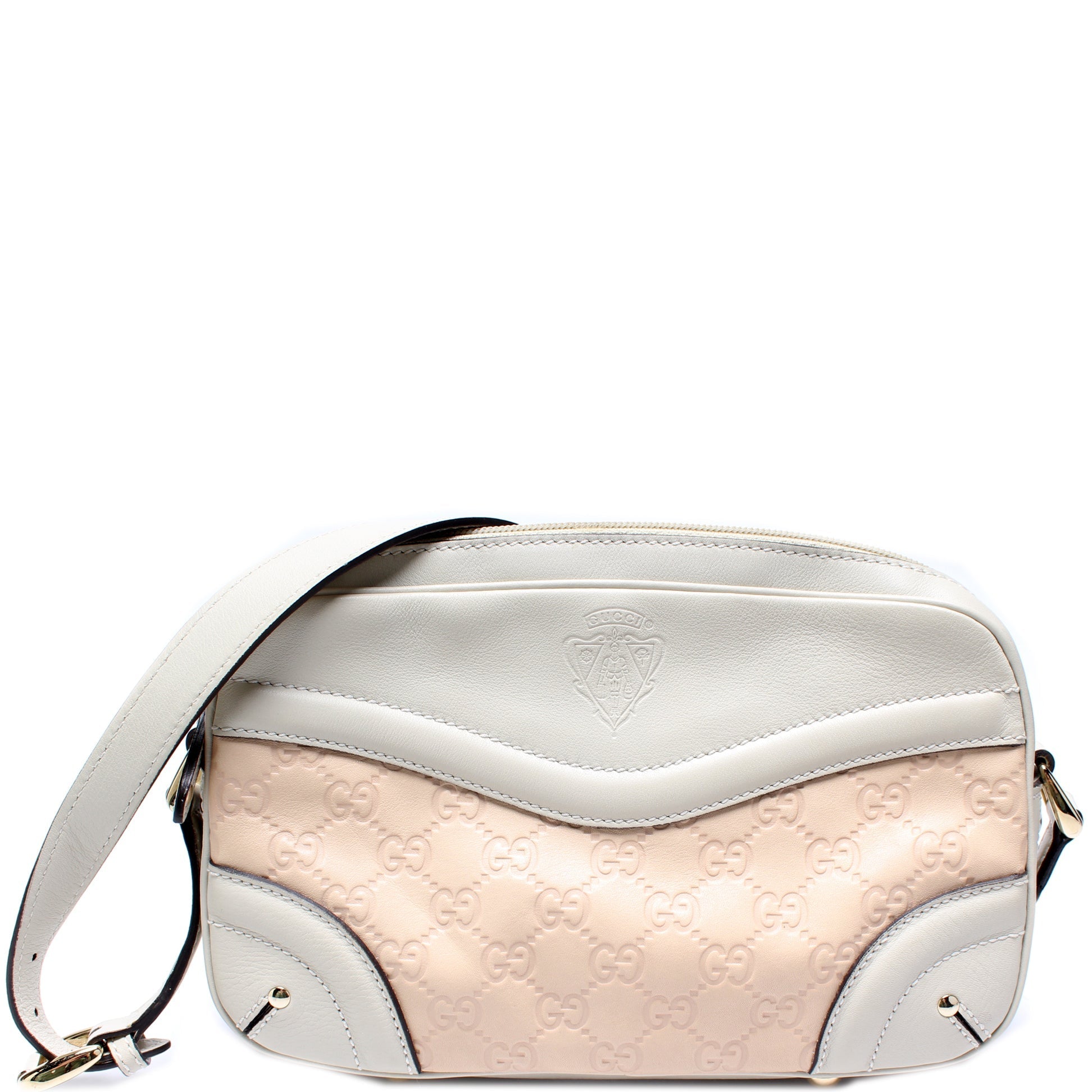 292900 GG Leather Crest Shoulder Bag