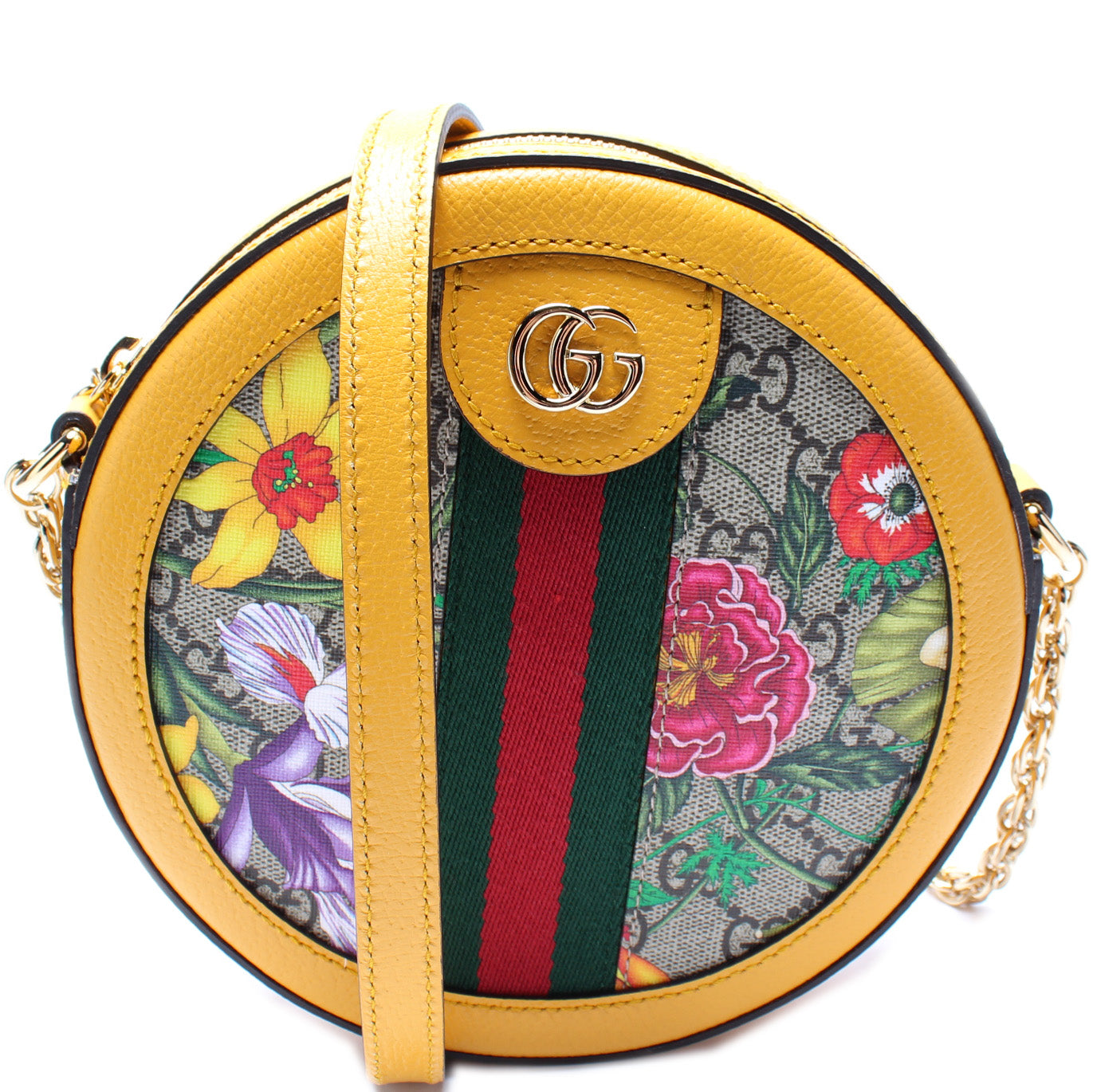 550618 Ophidia GG Flora Round Small Crossbody