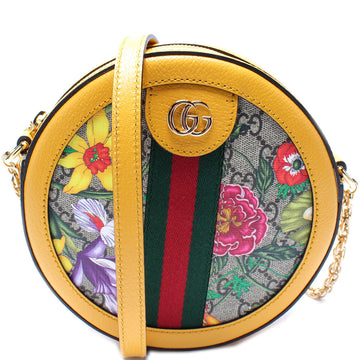 550618 Ophidia GG Flora Round Small Crossbody