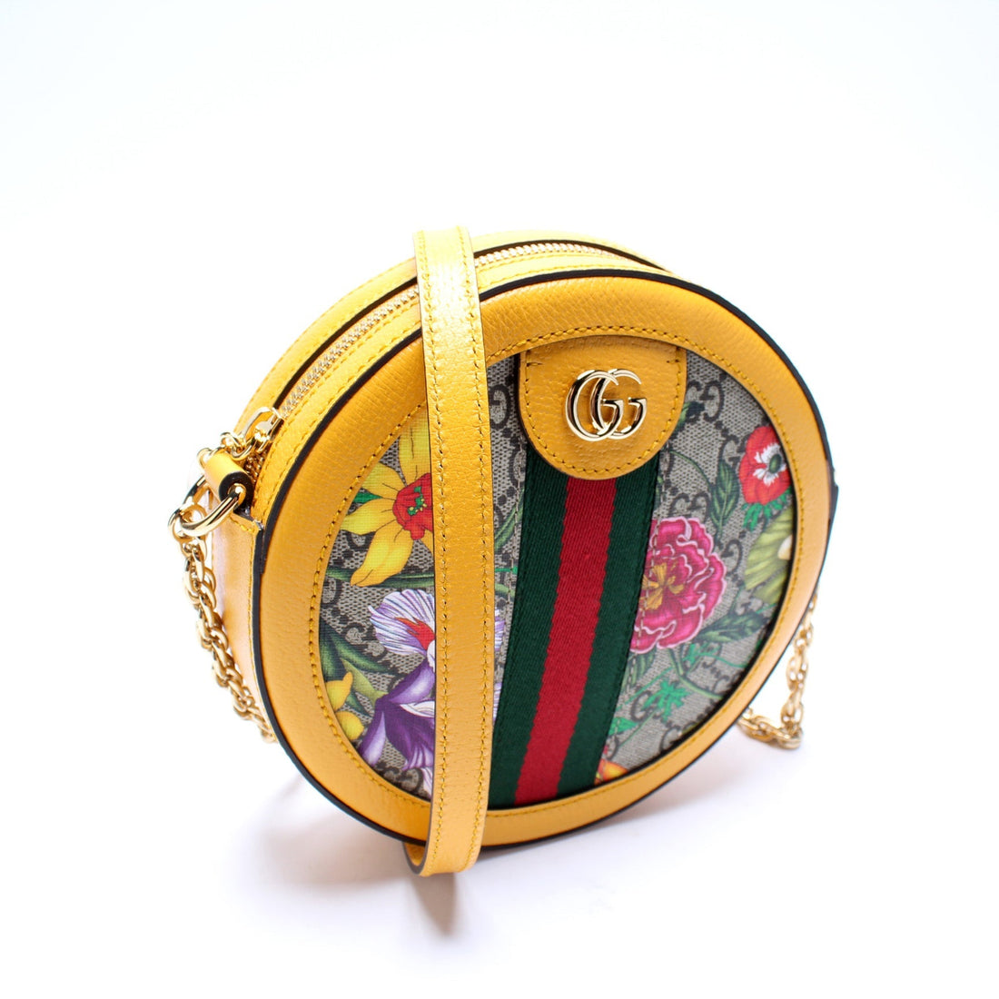 550618 Ophidia GG Flora Round Small Crossbody