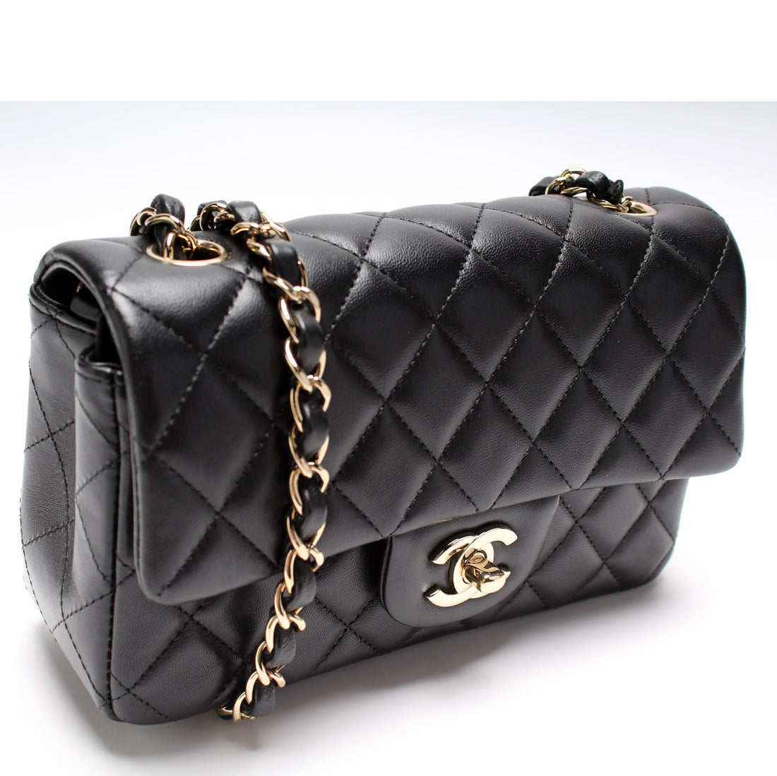 Classic Flap Mini Rectangle Lambskin 32+M