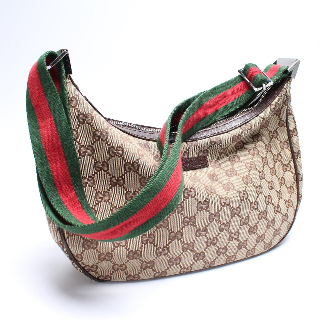 122790 Shelly Web Crossbody GG Canvas