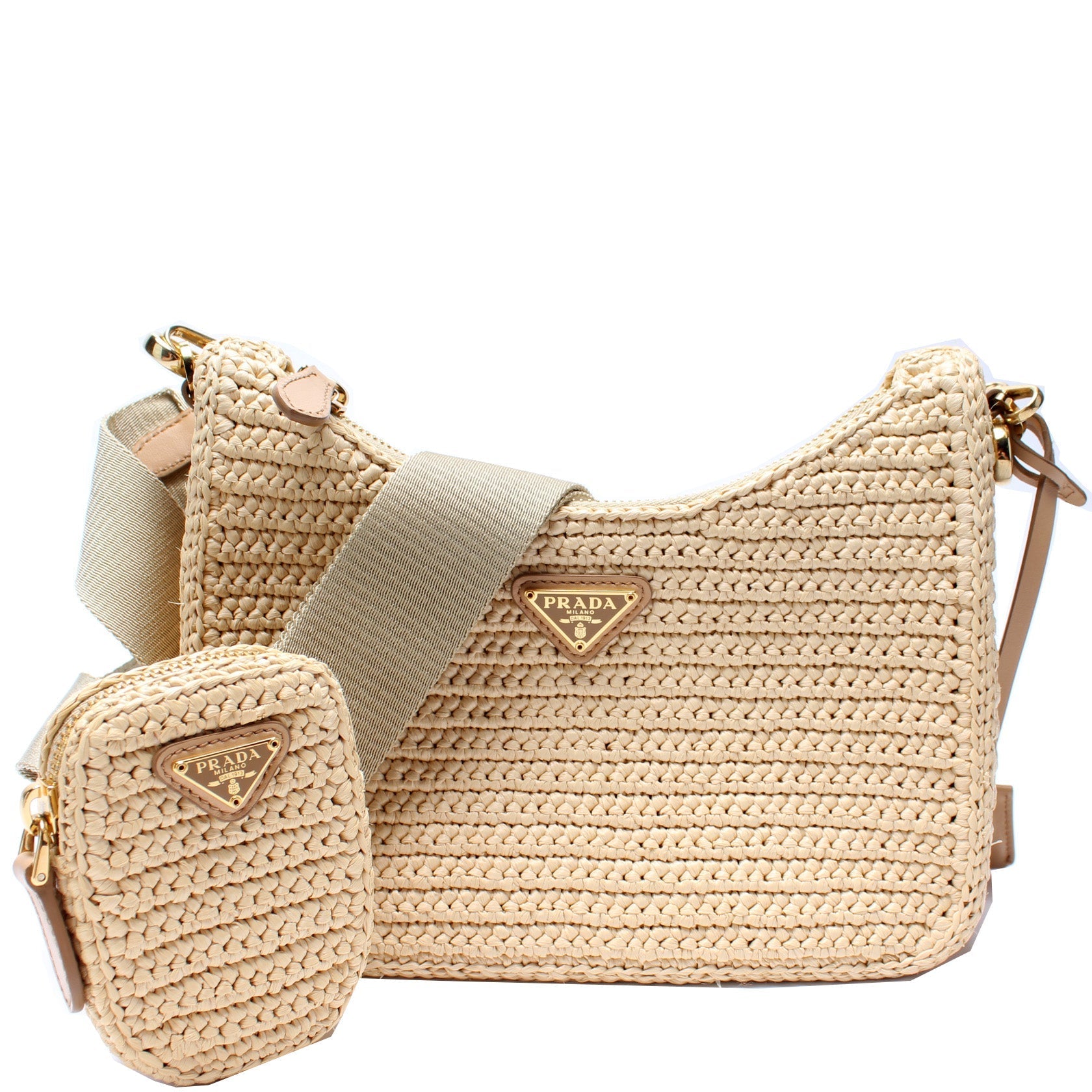 1BH204 Raffia Re-Edition 2005 Shoulder Bag